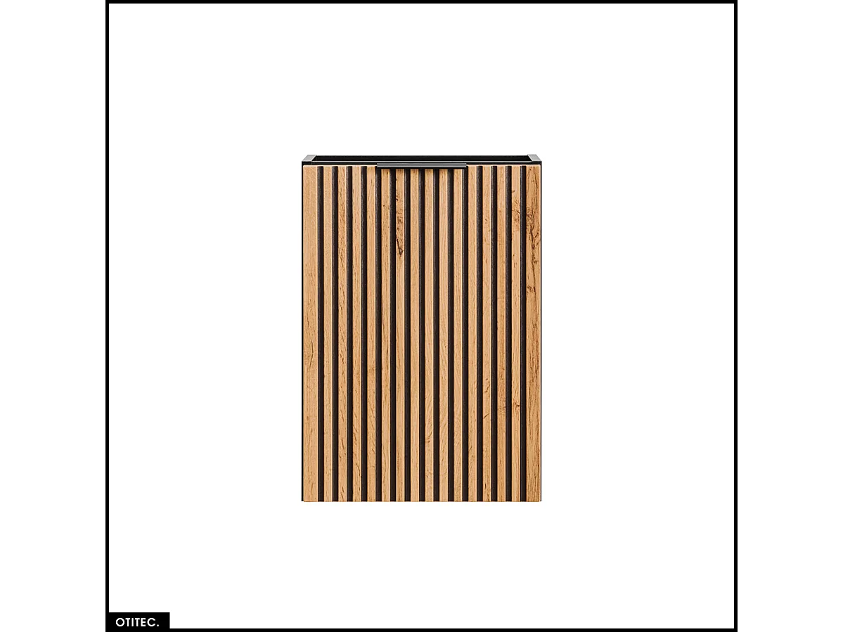 Meuble sous vasque - 20 x 40 cm - 1 porte - Chêne - WOTANIA