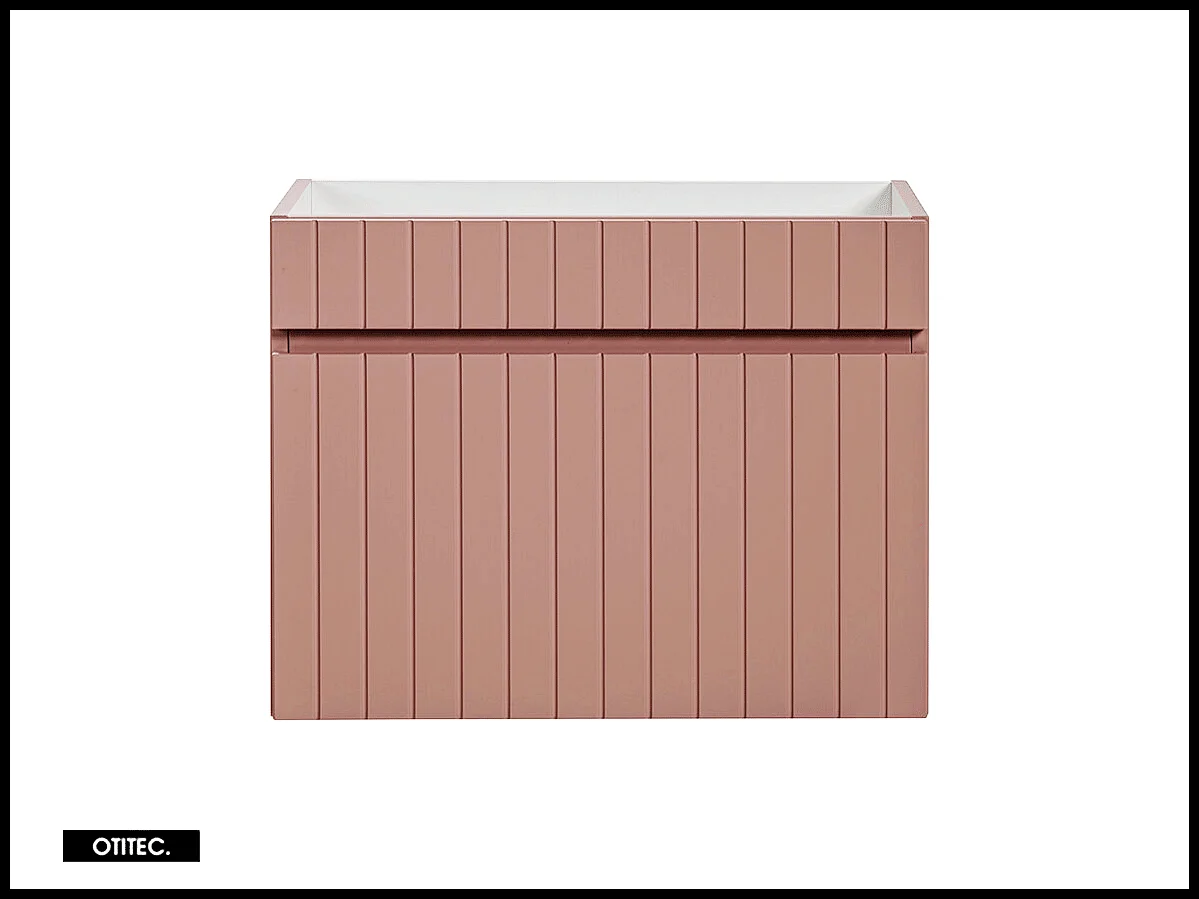 Meuble sous vasque de 60 cm - Rose - 1 tiroir - MINO