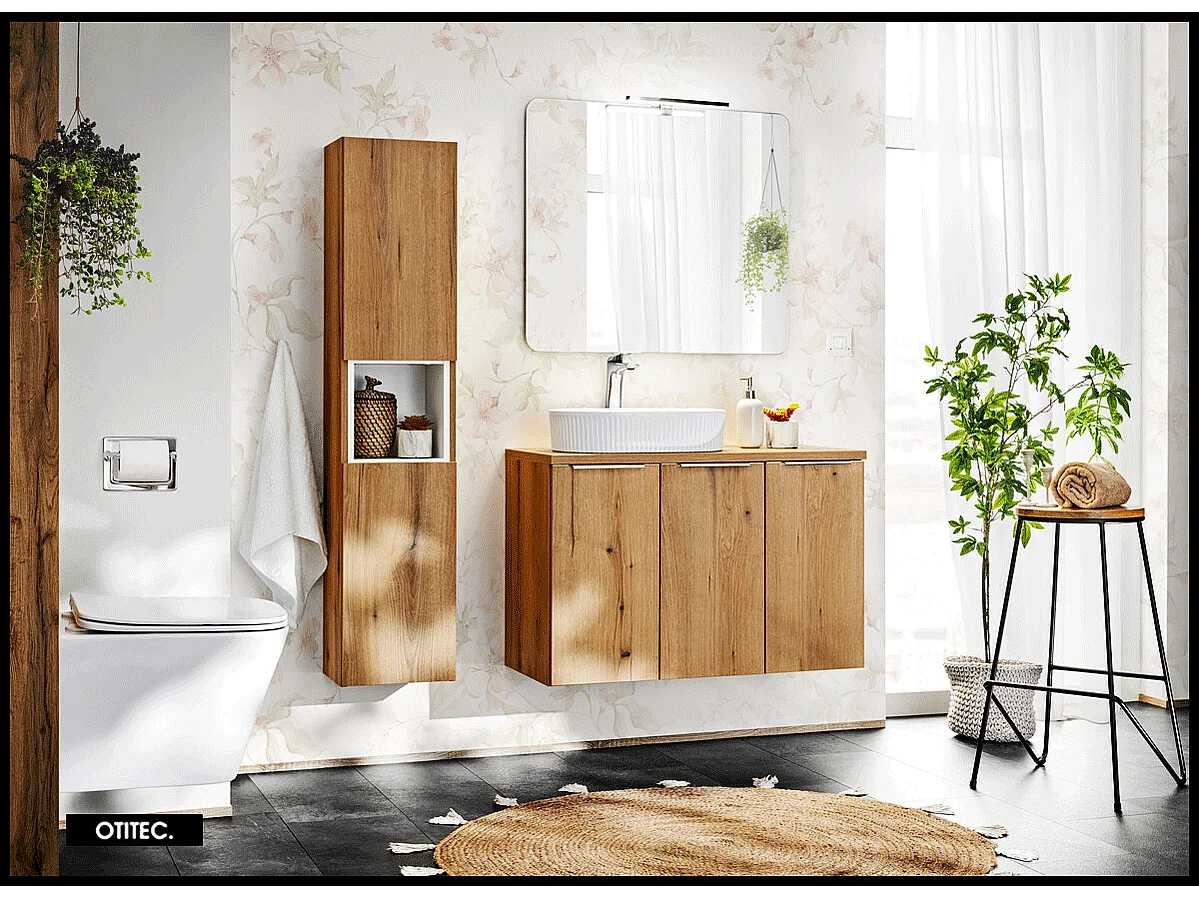 Meuble sous vasque de 60 cm - Oak - 2 portes - VOLTA