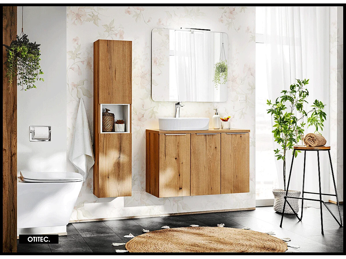 Meuble sous vasque de 60 cm - Oak - 2 portes - VOLTA