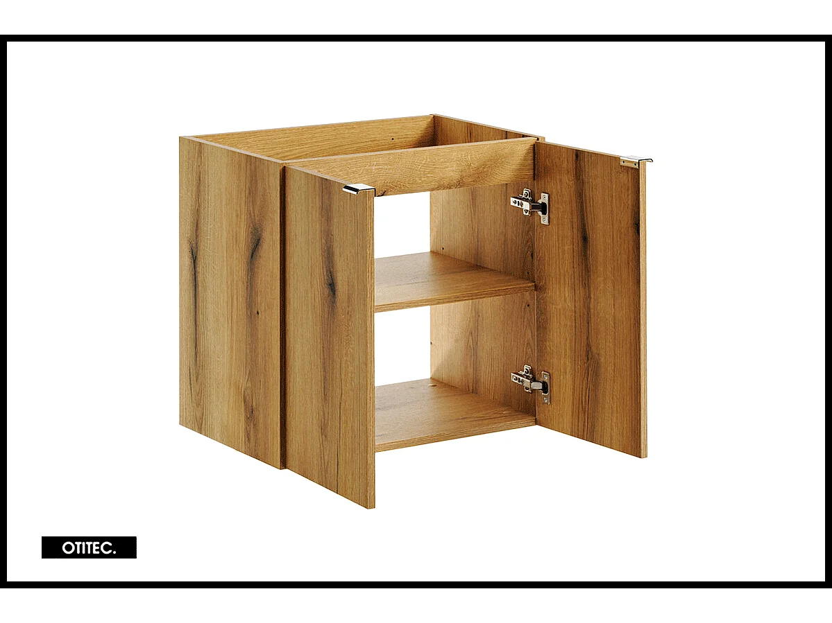 Meuble sous vasque de 60 cm - Oak - 2 portes - VOLTA