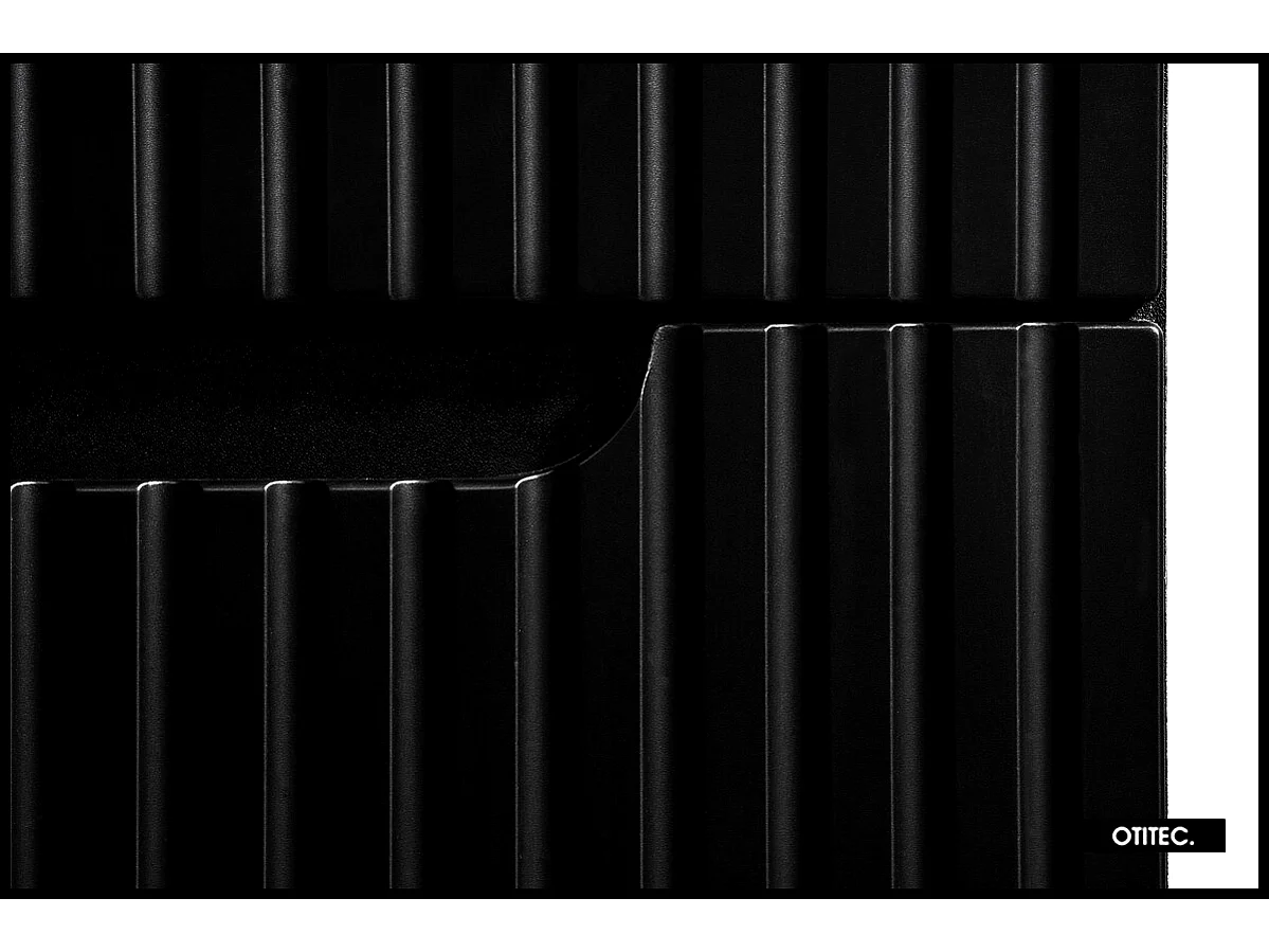 Meuble sous vasque de 60 cm - Noir - 2 portes - VOLTA