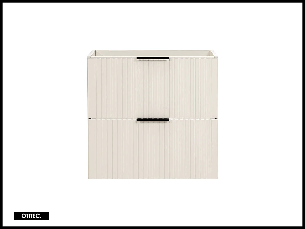 Meuble sous vasque de 60 cm - Cachemire Mat - 2 tiroirs - LIVA