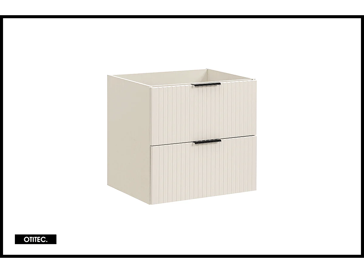 Meuble sous vasque de 60 cm - Cachemire Mat - 2 tiroirs - LIVA