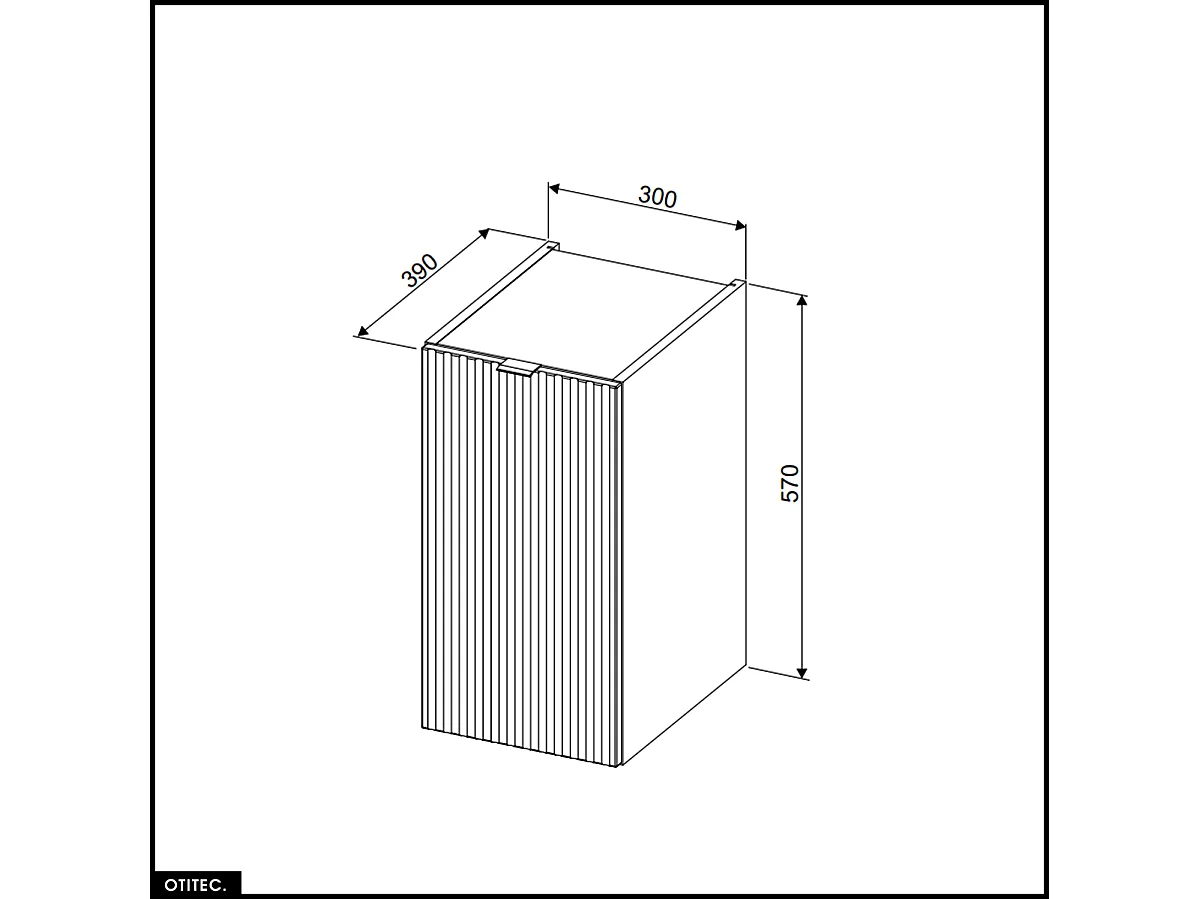 Meuble sous vasque - 30 cm - 1 porte - ROSEAU