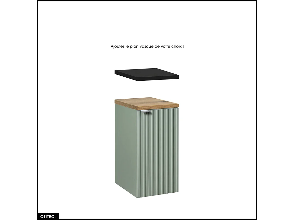 Meuble sous vasque - 30 cm - 1 porte - ROSEAU