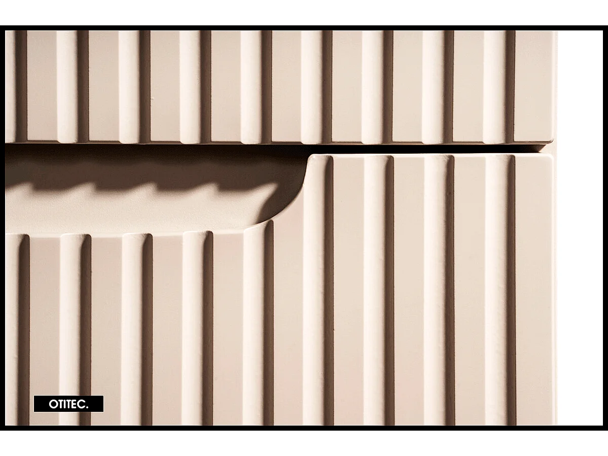 Meuble sous vasque de 80 cm - Cachemire Mat - 2 tiroirs - VOLTA