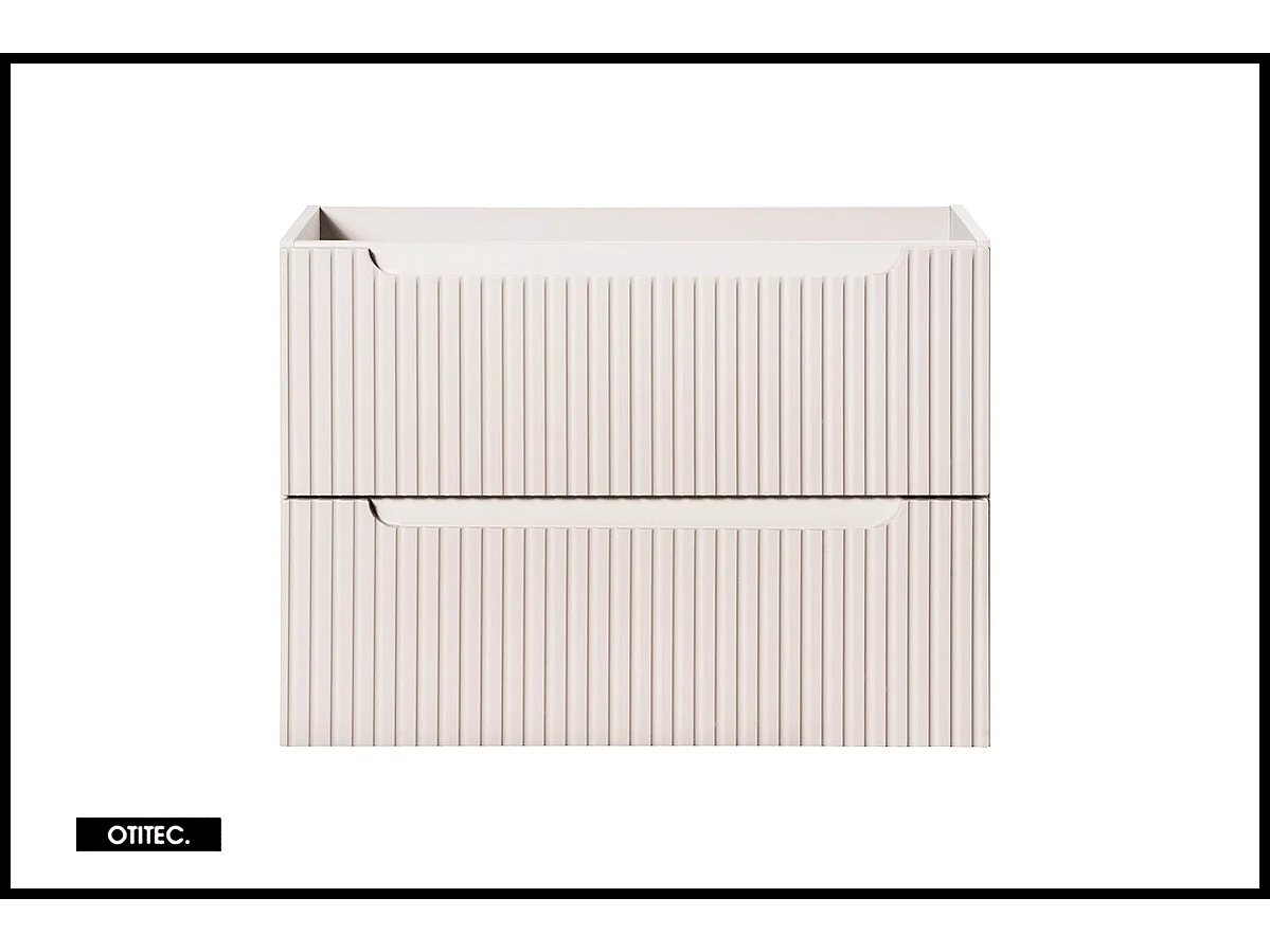 Meuble sous vasque de 80 cm - Cachemire Mat - 2 tiroirs - VOLTA