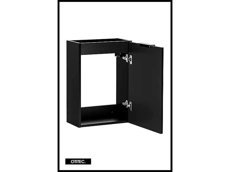 Meuble sous vasque de 20x40 cm - Noir - 1 porte - LIVA