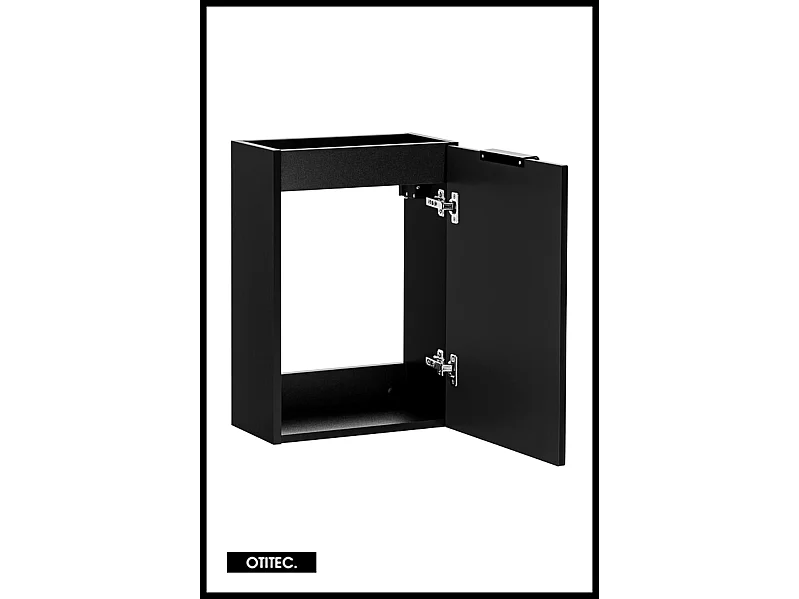 Meuble sous vasque de 20x40 cm - Noir - 1 porte - LIVA