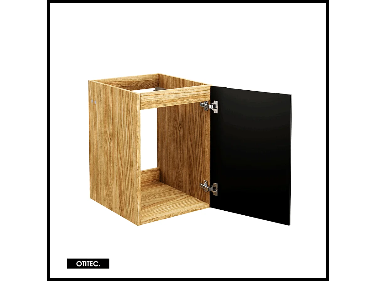 Meuble sous vasque de 40 cm - Noir - 1 porte - SETTA