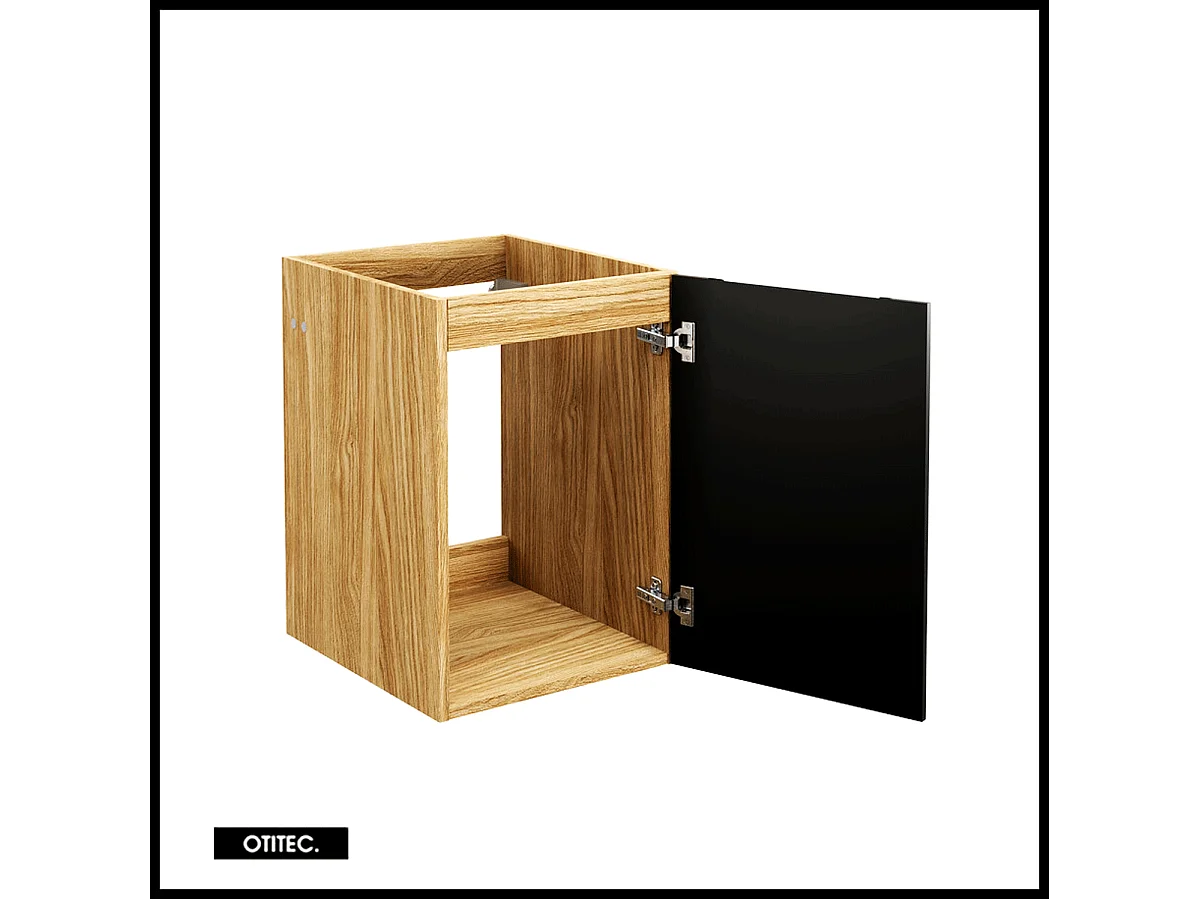 Meuble sous vasque de 40 cm - Noir - 1 porte - SETTA
