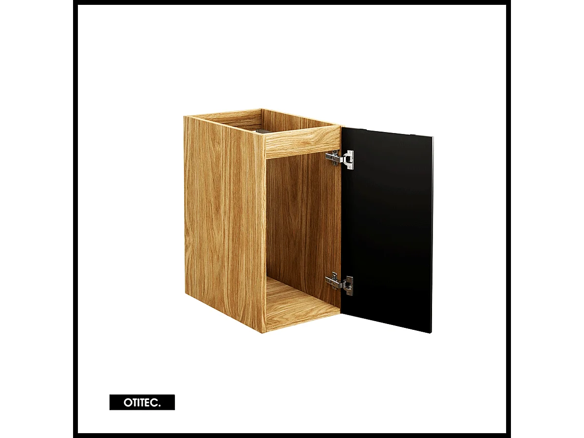 Meuble sous vasque de 30 cm - Noir - 1 porte - SETTA