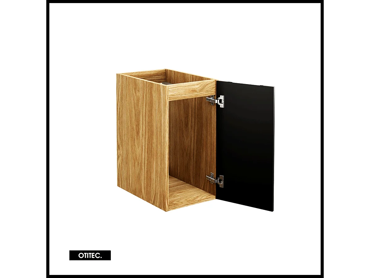Meuble sous vasque de 30 cm - Noir - 1 porte - SETTA