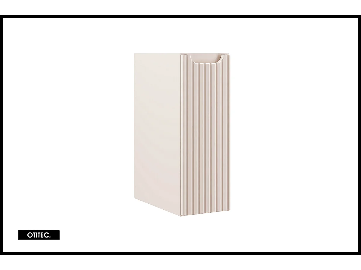 Meuble sous vasque de 20 cm - Cachemire Mat - 1 porte - VOLTA