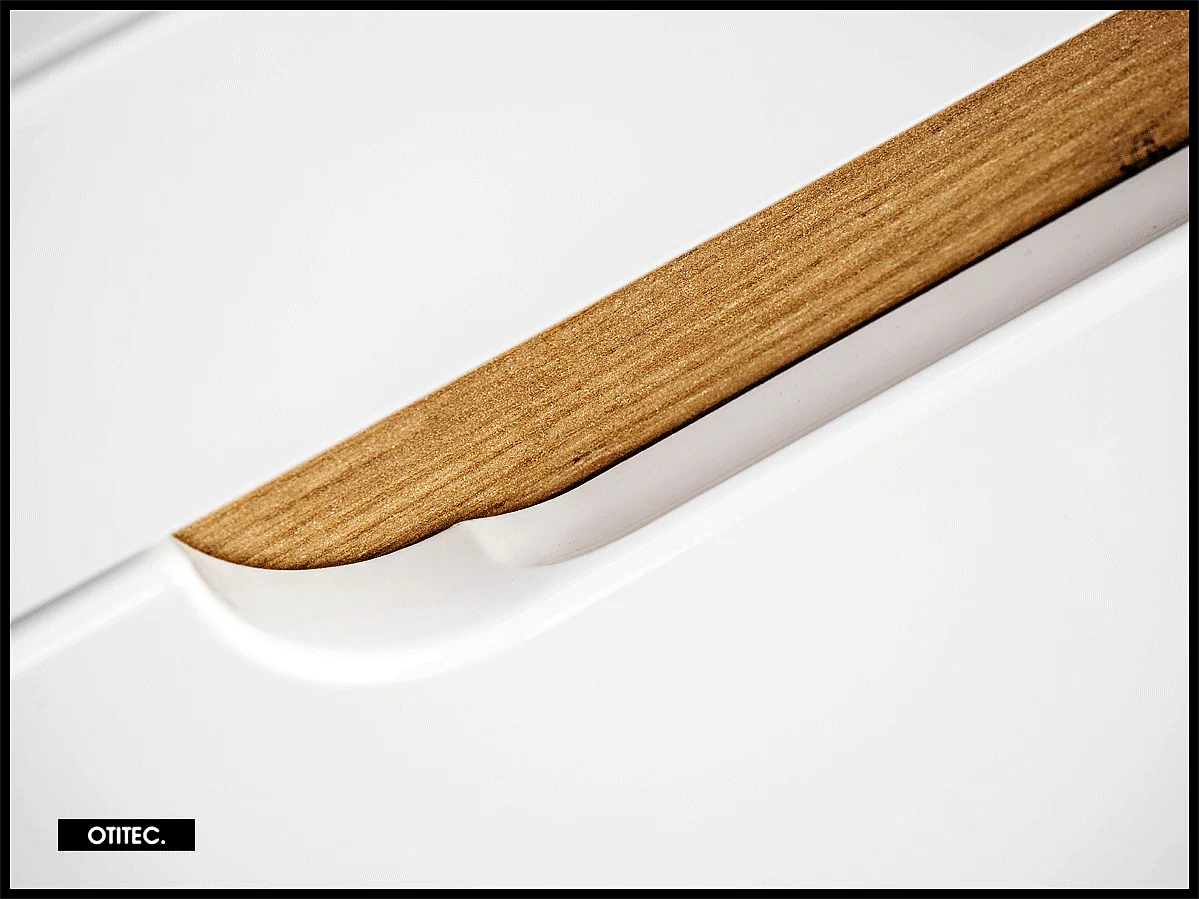 Meuble sous vasque de 60 cm - Blanc - 2 tiroirs - PASTI