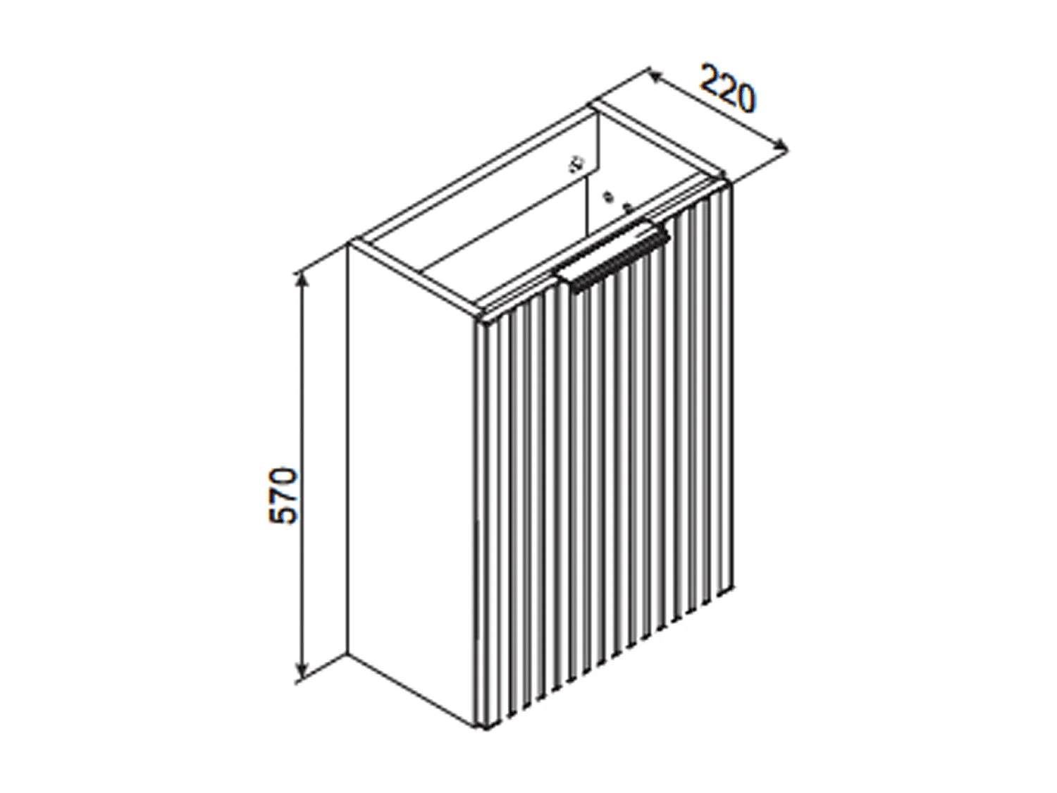 Meuble sous vasque de 40 cm - Blanc - 1 porte - LIVA