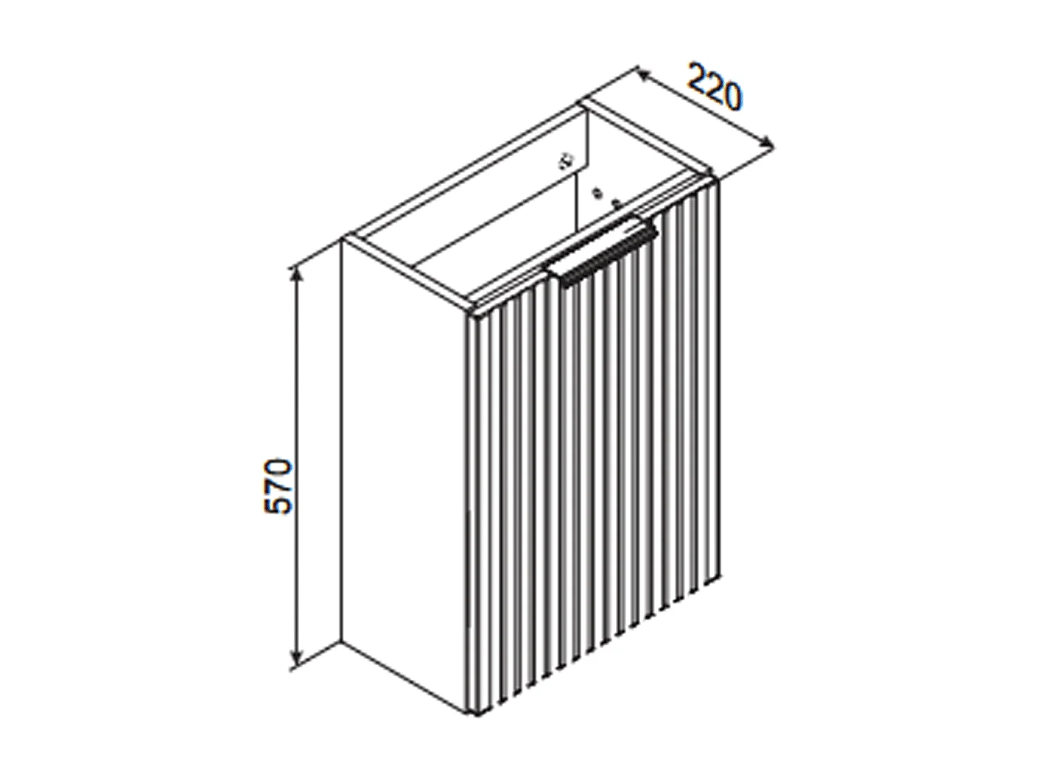 Meuble sous vasque de 40 cm - Blanc - 1 porte - LIVA