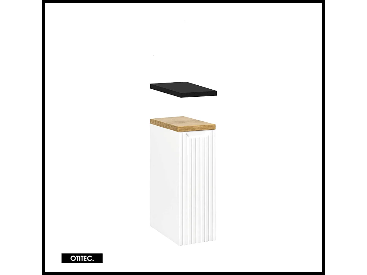 Meuble sous vasque de 20 cm - Blanc - 1 porte - VOLTA