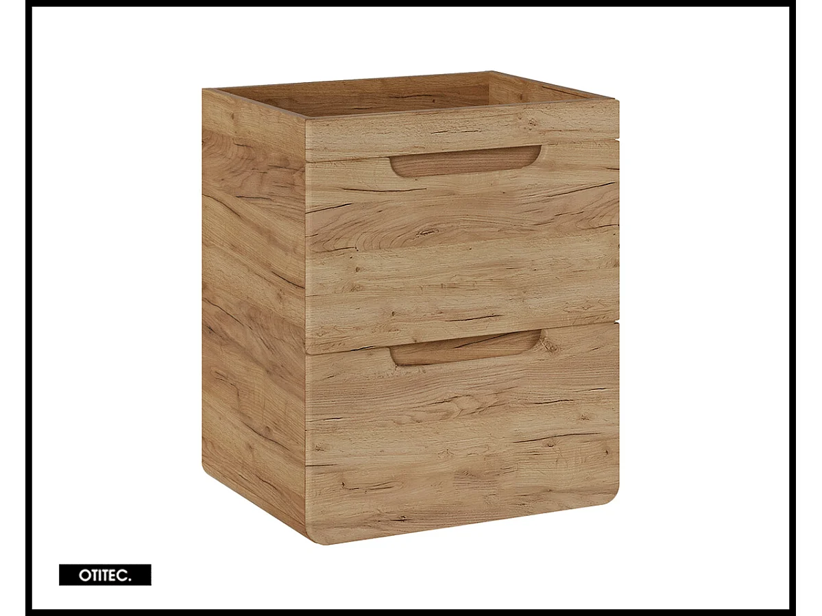 Meuble sous vasque de 60 cm - Oak - 2 tiroirs - PASTI