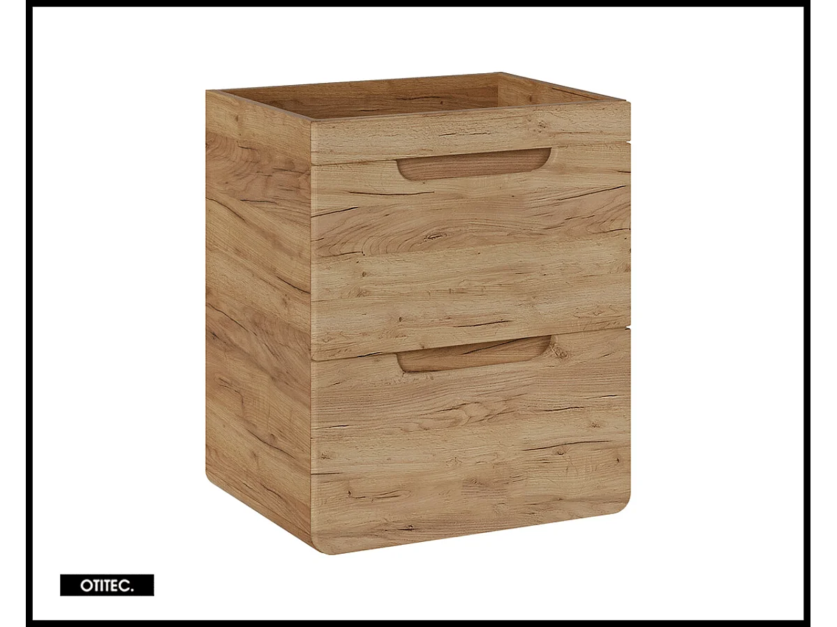 Meuble sous vasque de 60 cm - Oak - 2 tiroirs - PASTI