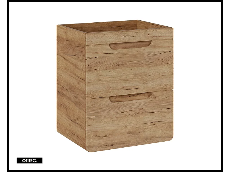 Meuble sous vasque de 60 cm - Oak - 2 tiroirs - PASTI