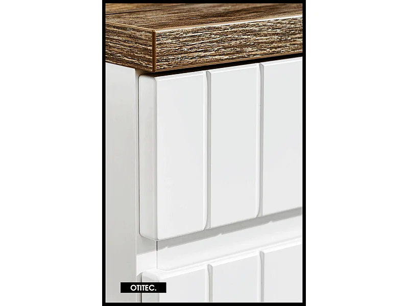 Meuble sous vasque de 100 cm - Blanc - 1 tiroir - MINO