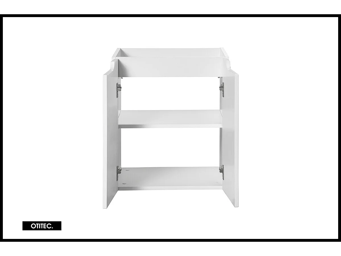 Meuble sous vasque de 50 cm - Blanc - 2 portes - VOLTA