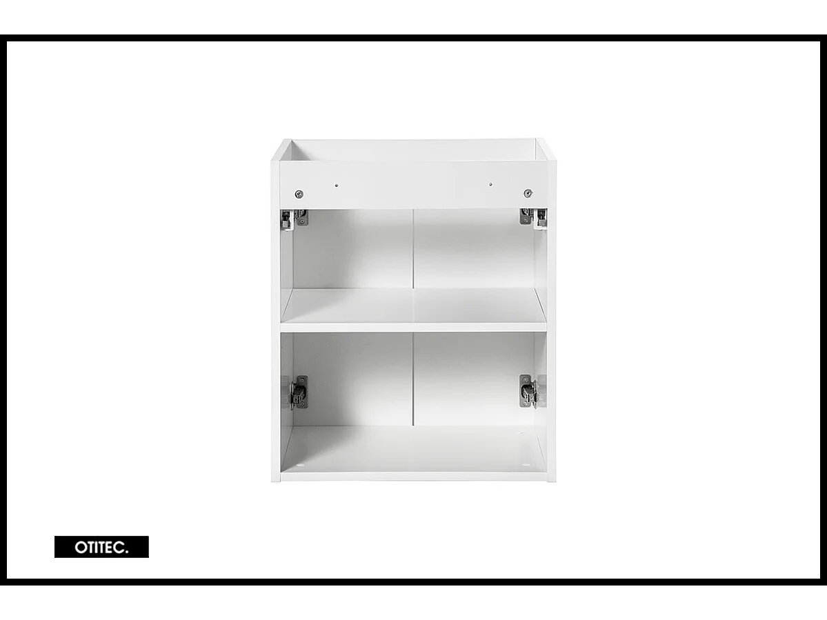 Meuble sous vasque de 50 cm - Blanc - 2 portes - VOLTA