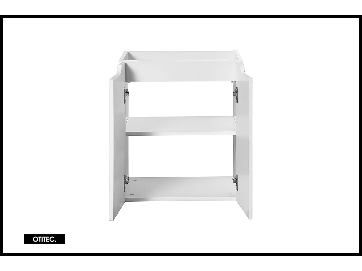 Meuble sous vasque de 50 cm - Blanc - 2 portes - VOLTA