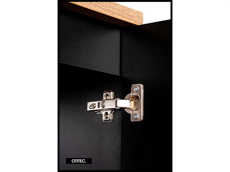 Meuble sous vasque de 20 cm - Noir - 1 porte - VOLTA