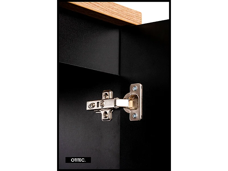 Meuble sous vasque de 20 cm - Noir - 1 porte - VOLTA