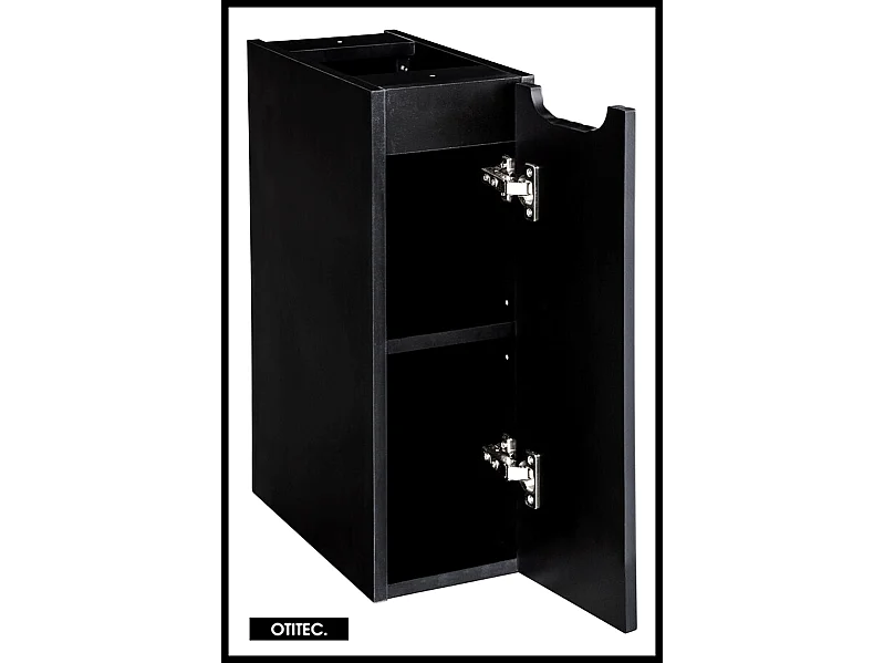 Meuble sous vasque de 20 cm - Noir - 1 porte - VOLTA