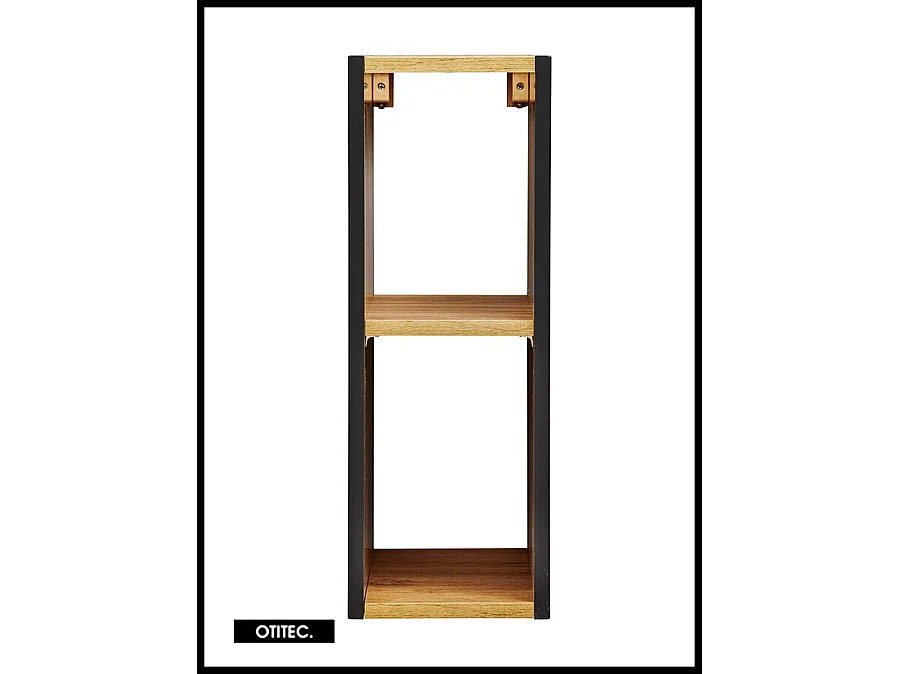 Meuble sous vasque de 20 cm - Noir Mat - LISOA