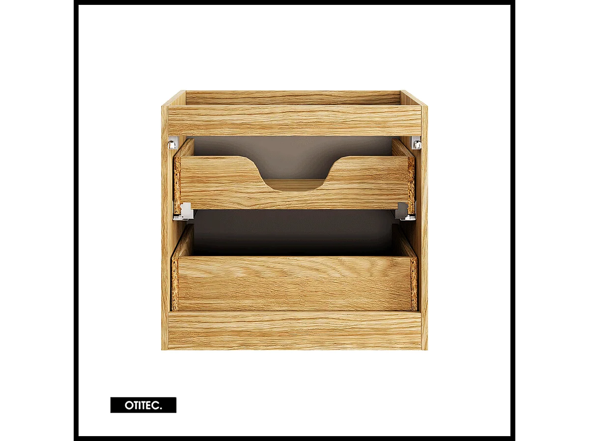 Meuble sous vasque de 60 cm - Beige - 2 tiroirs - SETTA