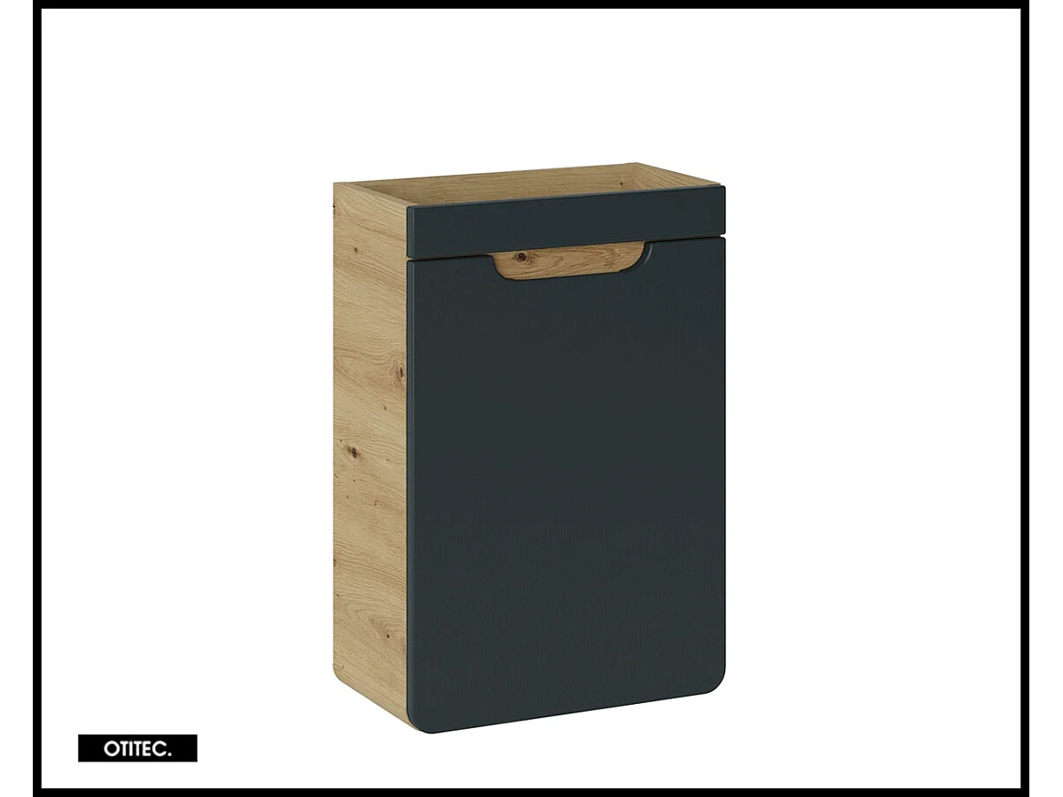 Meuble sous vasque de 40 cm - Gris - 1 porte - PASTI