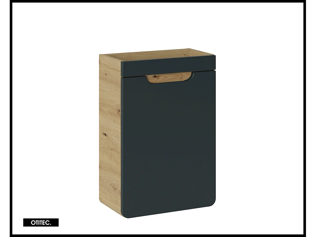 Meuble sous vasque de 40 cm - Gris - 1 porte - PASTI