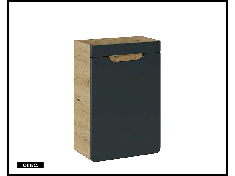 Meuble sous vasque de 40 cm - Gris - 1 porte - PASTI