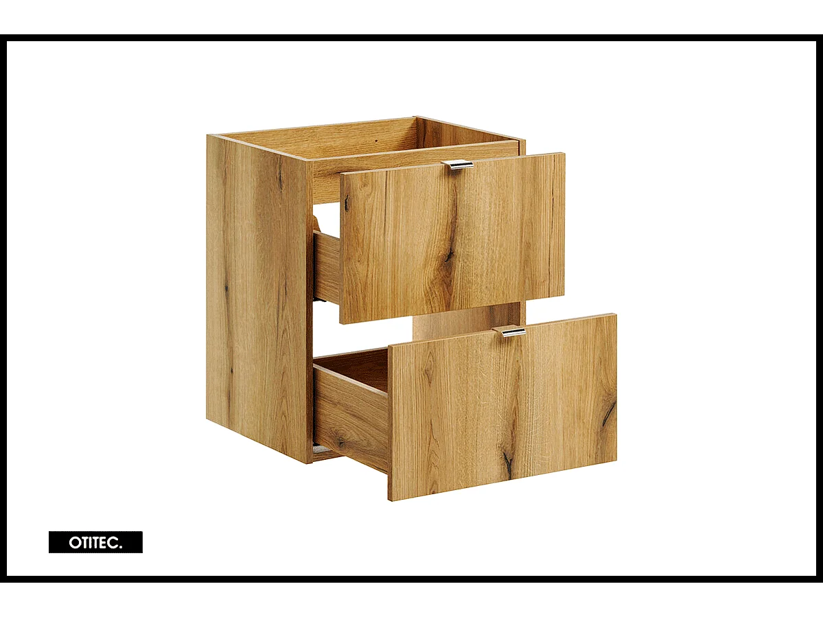 Meuble sous vasque de 50 cm - Oak - 2 tiroirs - VOLTA