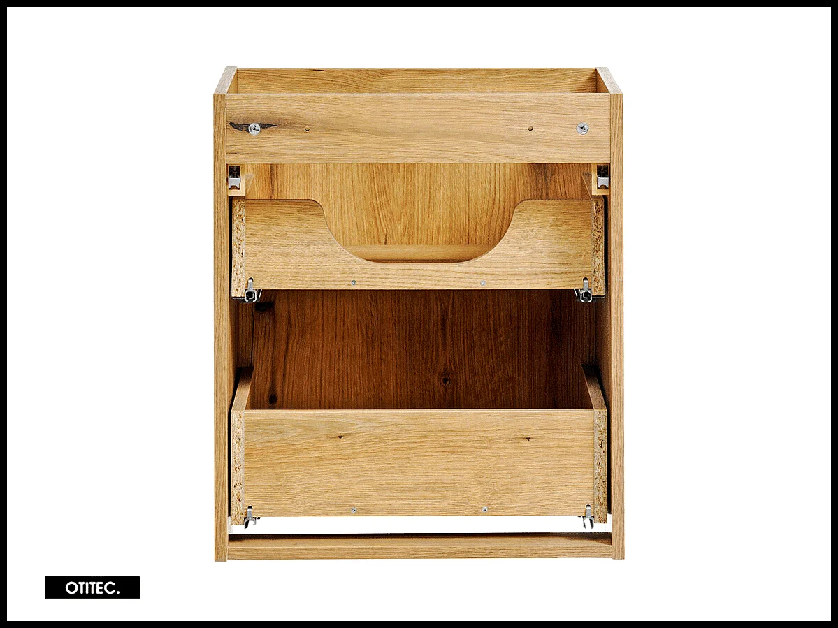 Meuble sous vasque de 50 cm - Oak - 2 tiroirs - VOLTA