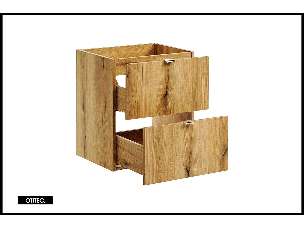 Meuble sous vasque de 50 cm - Oak - 2 tiroirs - VOLTA