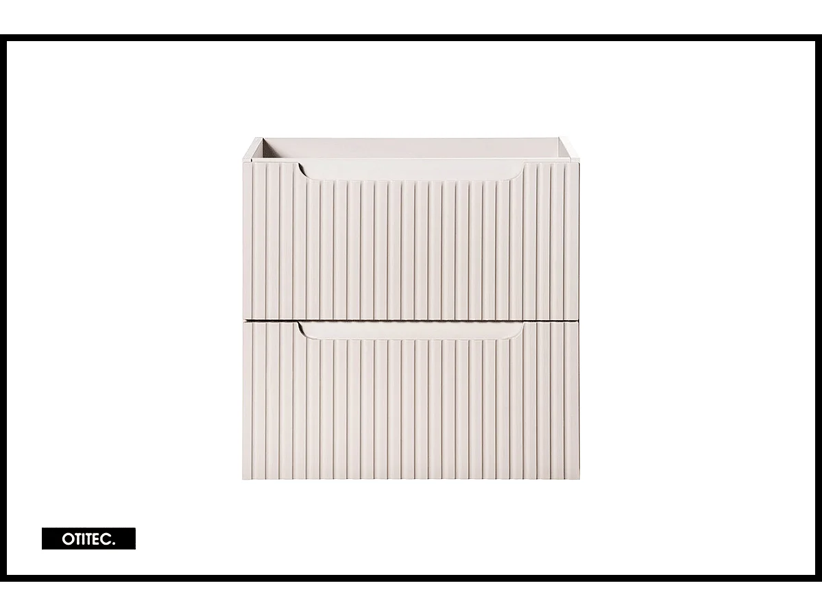 Meuble sous vasque de 60 cm - Cachemire Mat - 2 tiroirs - VOLTA