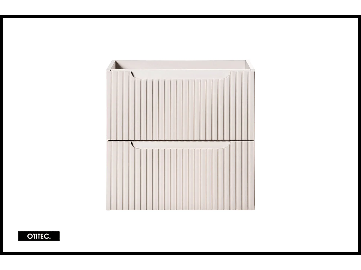 Meuble sous vasque de 60 cm - Cachemire Mat - 2 tiroirs - VOLTA