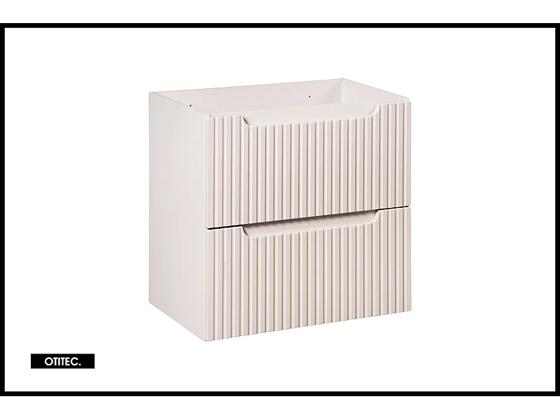 Meuble sous vasque de 60 cm - Cachemire Mat - 2 tiroirs - VOLTA