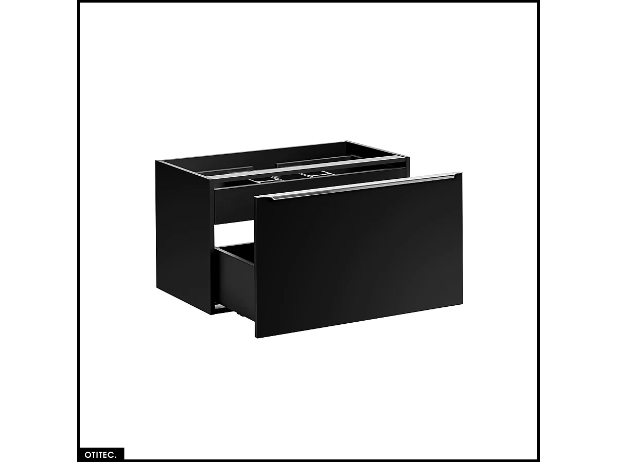 Meuble sous vasque - 80 cm - 2 tiroirs - BOLD BLACK