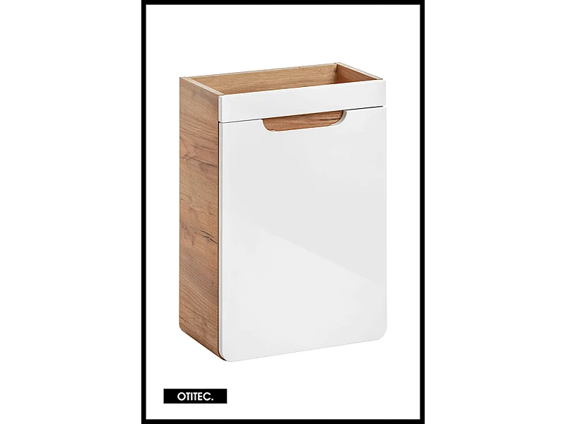 Meuble sous vasque de 40 cm - Blanc - 1 porte - PASTI