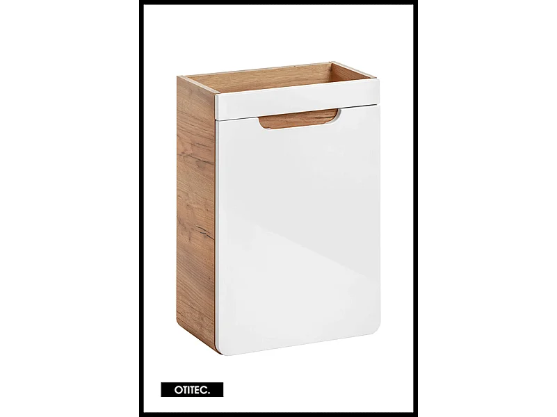 Meuble sous vasque de 40 cm - Blanc - 1 porte - PASTI