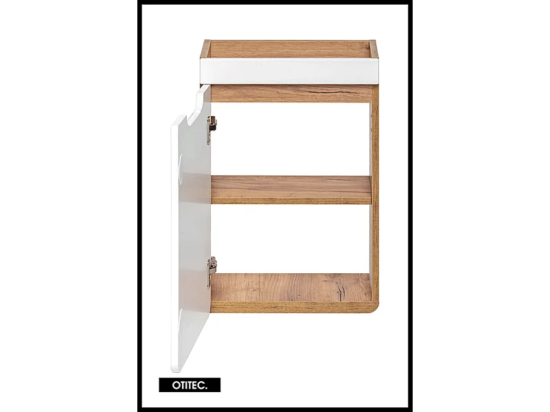 Meuble sous vasque de 40 cm - Blanc - 1 porte - PASTI