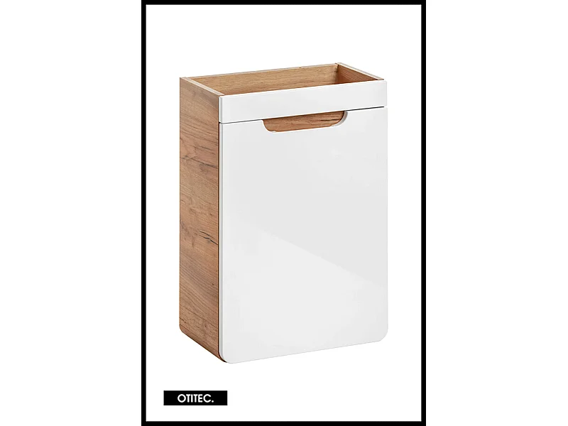 Meuble sous vasque de 40 cm - Blanc - 1 porte - PASTI
