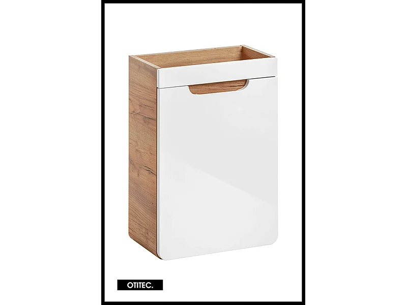 Meuble sous vasque de 40 cm - Blanc - 1 porte - PASTI